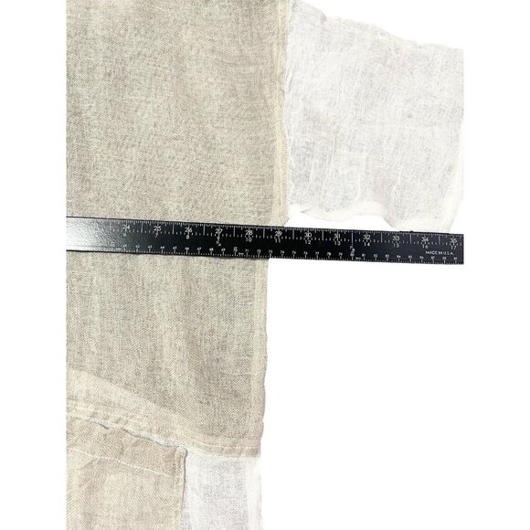 Namsar Lagenlook Natural LinenTunic Top Oversized Sz OS Sheer Neutral Minimalist - Picture 9 of 10
